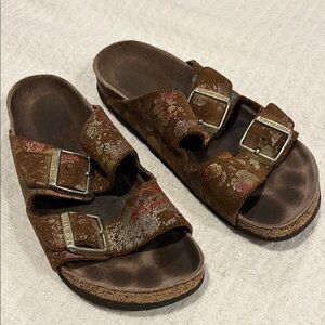 Vintage Birkenstocks Rare Flowercrush Design Size 38